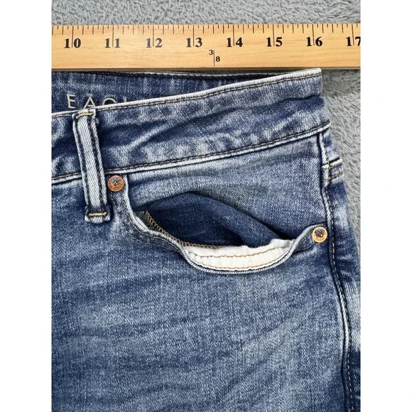 American Eagle Airflex+ Jeans Men 32x34 Blue Stone Wash Slim Whisker Denim - Picture 5 of 10